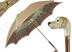 Discount Il Marchesato Elegante ombrello in stile Animalier e Cane Smaltato a mano