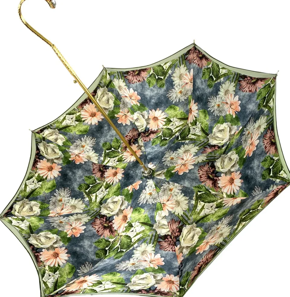 Best Il Marchesato Elegante ombrello verde motivo floreale