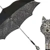 Fashion Il Marchesato Elegante ombrellone - lupo 925 argento con design della pelliccia