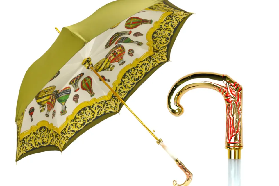 Fashion Il Marchesato Elevated Elegance: Exclusive Hot Air Balloon Design Umbrella with Gold