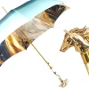Online Il Marchesato Equestrian Elegance: Light Blue Umbrella with Golden Horse Head Handle