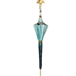 Online Il Marchesato Equestrian Elegance: Light Blue Umbrella with Golden Horse Head Handle