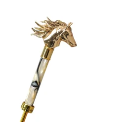 Online Il Marchesato Equestrian Elegance: Light Blue Umbrella with Golden Horse Head Handle