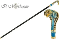Discount Il Marchesato Esclusivo Bastone con Cobra Smaltato a mano - CREAZIONE UNICA
