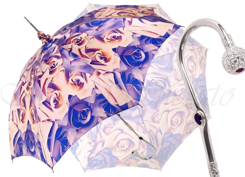 Best Il Marchesato Esclusivo disegno violetto - impugnatura placcata in argento e cristal