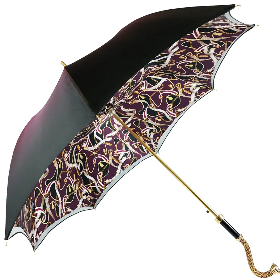 Outlet Il Marchesato Esclusivo ombrello color Prugna