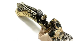 Fashion Il Marchesato Esclusivo ombrello con Libellula placcata in oro 24K