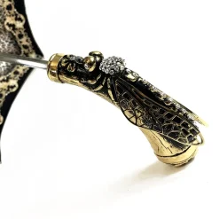 Fashion Il Marchesato Esclusivo ombrello con Libellula placcata in oro 24K