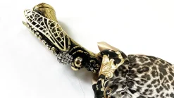 Fashion Il Marchesato Esclusivo ombrello con Libellula placcata in oro 24K