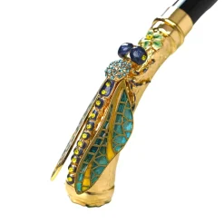 Best Il Marchesato Exclusive Italian Artisan Umbrella with Exquisite Hand-Painted Dragonf