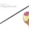 Online Il Marchesato Fantastico bastone da passeggio con cristalli Fucsia