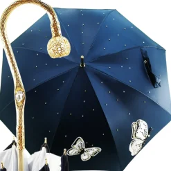 Clearance Il Marchesato Fantastico ombrello femminile con farfalle ricamate alla moda embrucciola