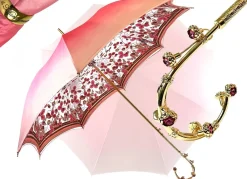 Clearance Il Marchesato Fantastico ombrello rosa chiaro con speciale manico a fiori