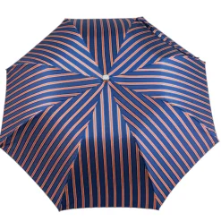 Clearance Il Marchesato Foldable Umbrella with Stripes, Bamboo Handle