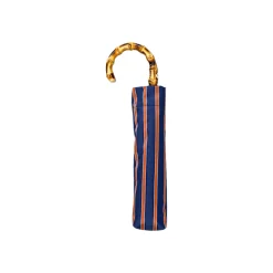 Clearance Il Marchesato Foldable Umbrella with Stripes, Bamboo Handle