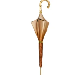 Best Il Marchesato Golden Bamboo Umbrella with Exquisite Botanical Lining