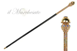Sale Il Marchesato Golden Majesty: 24K Gold-Plated Walking Canes with Crystal Elegance