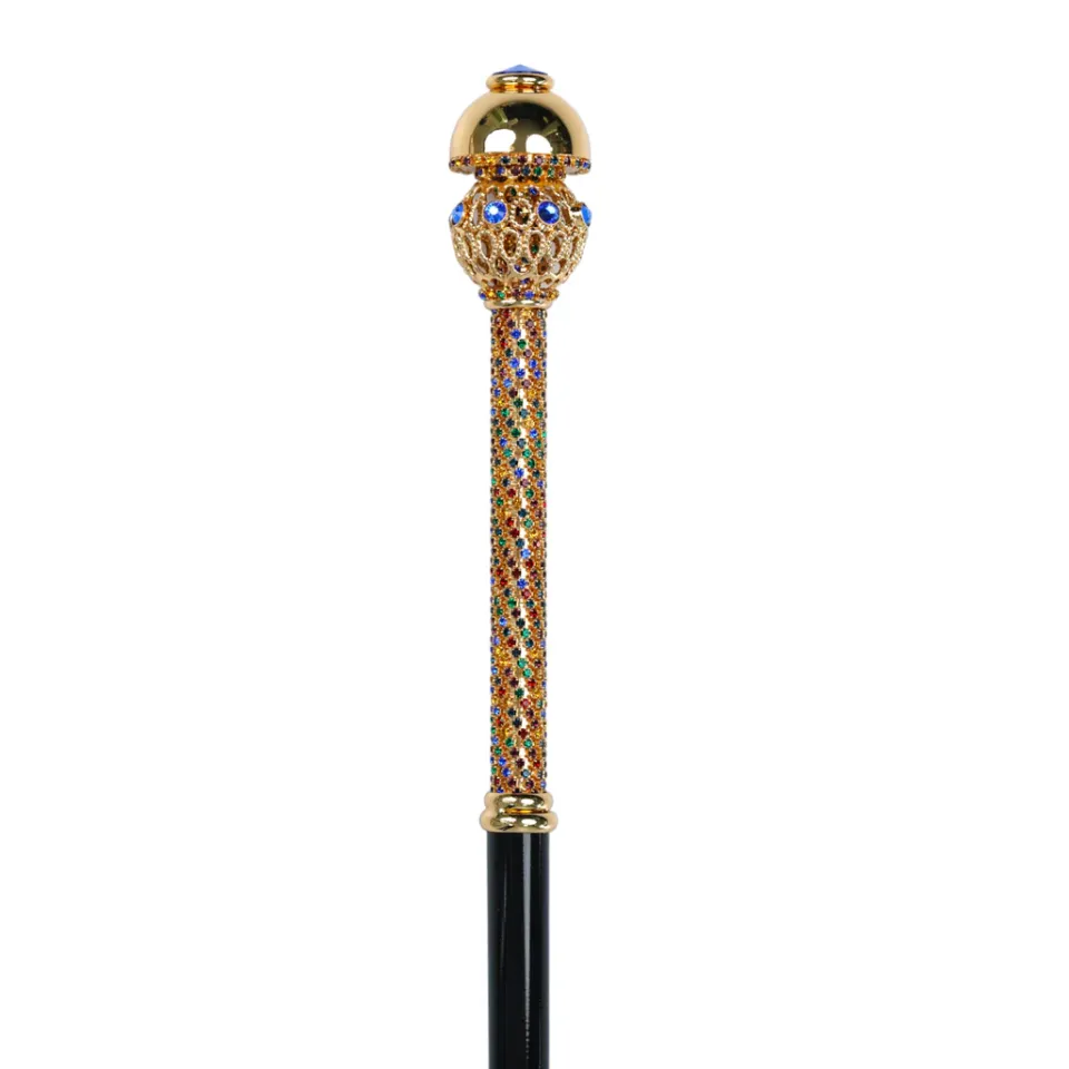 Sale Il Marchesato Golden Majesty: 24K Gold-Plated Walking Canes with Crystal Elegance