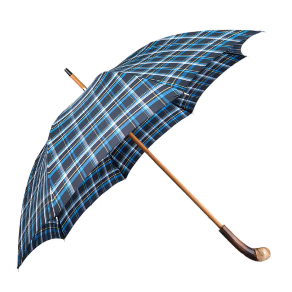 Outlet Il Marchesato Handcrafted Cotton Umbrella - Natural Chestnut Root Handle Designer