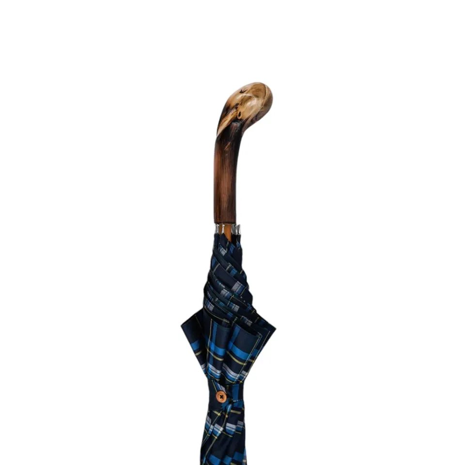 Outlet Il Marchesato Handcrafted Cotton Umbrella - Natural Chestnut Root Handle Designer