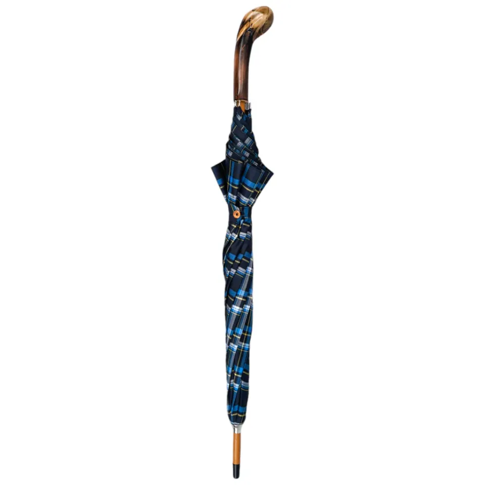 Outlet Il Marchesato Handcrafted Cotton Umbrella - Natural Chestnut Root Handle Designer
