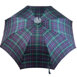Discount Il Marchesato Handcrafted Leather Seat Umbrella- Tartan design