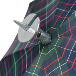 Discount Il Marchesato Handcrafted Leather Seat Umbrella- Tartan design