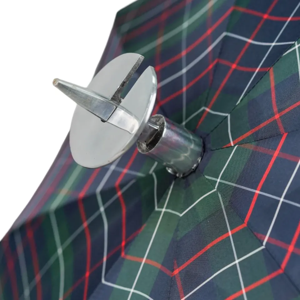 Discount Il Marchesato Handcrafted Leather Seat Umbrella- Tartan design