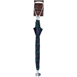 Discount Il Marchesato Handcrafted Leather Seat Umbrella- Tartan design