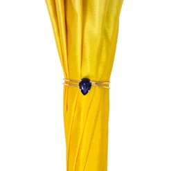 New Il Marchesato Handcrafted Umbrella with 24K Gold-Plated Hand-Painted Metal Flower Ha