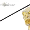 Best Il Marchesato bastone di lusso placcato Oro 24K tempestato da Centinai