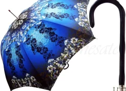 Hot Il Marchesato Impressionante fiori azzurri, Ombrellone Ladies Fashion Ombrelli fatti a Mano in Italia