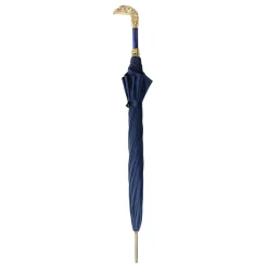 Hot Il Marchesato Impugnatura da aquila 24k - Elegante ombrello blu