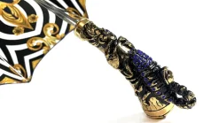 Fashion Il Marchesato Impugnatura esclusiva con scorpione dorato 24K e abbellito con cristal