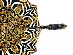 Fashion Il Marchesato Impugnatura esclusiva con scorpione dorato 24K e abbellito con cristal
