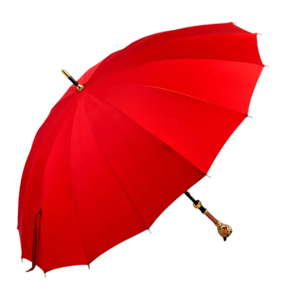 Outlet Il Marchesato LIMITED COLLECTION - Exclusive Red Umbrella with Jeweled Panther Handl