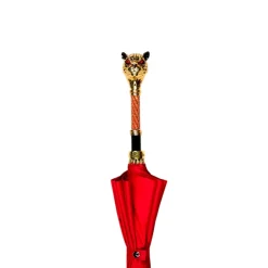 Outlet Il Marchesato LIMITED COLLECTION - Exclusive Red Umbrella with Jeweled Panther Handl