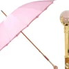 Best Il Marchesato LIMITED COLLECTION - Pink Umbrella with Gold-Plated Handle and Quartz