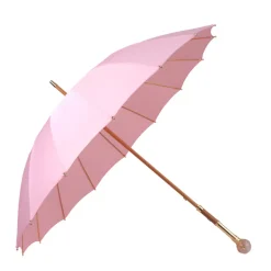 Best Il Marchesato LIMITED COLLECTION - Pink Umbrella with Gold-Plated Handle and Quartz