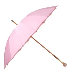 Best Il Marchesato LIMITED COLLECTION - Pink Umbrella with Gold-Plated Handle and Quartz