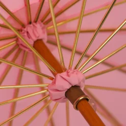 Best Il Marchesato LIMITED COLLECTION - Pink Umbrella with Gold-Plated Handle and Quartz