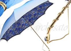 Best Il Marchesato Lusso Double Canopy Sky-Blue Umbrella Designer