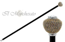 Clearance Il Marchesato Lussuoso pomolo rotondo con cristalli Topazio
