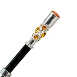 Fashion Il Marchesato Luxury Umbrella with Bold Stripes and Gem-Encrusted Handle