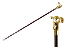 Fashion Il Marchesato Luxury Walking Stick with Gold-Plated Camel Handle