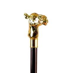 Fashion Il Marchesato Luxury Walking Stick with Gold-Plated Camel Handle