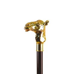 Fashion Il Marchesato Luxury Walking Stick with Gold-Plated Camel Handle