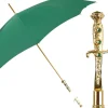Sale Il Marchesato Majestic Green Umbrella with Ornate Sword Handle in 24K Gold Plating