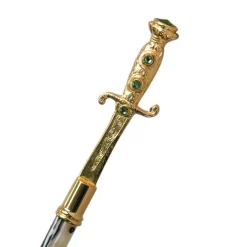 Sale Il Marchesato Majestic Green Umbrella with Ornate Sword Handle in 24K Gold Plating
