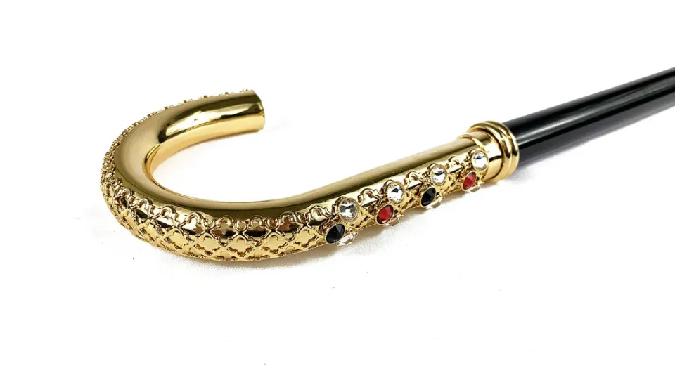 New Il Marchesato Manica in ottone dorato - Bastone di lusso da uomo